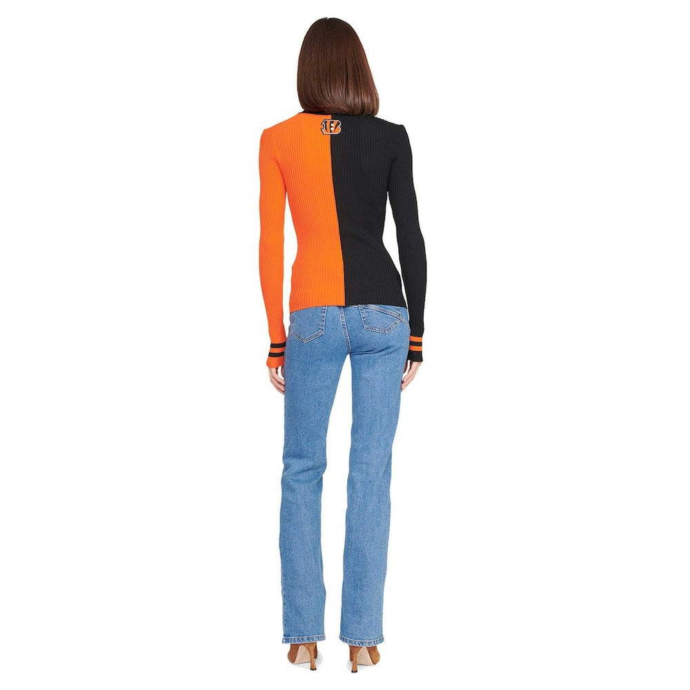 Cincinnati Bengals STAUD Women's Cargo Sweater - Black/Orange on sale