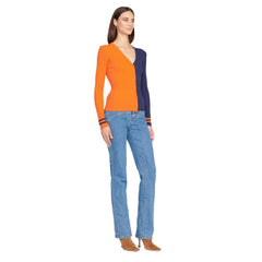 Denver Broncos STAUD Women's Cargo Sweater - Orange/Navy for sale