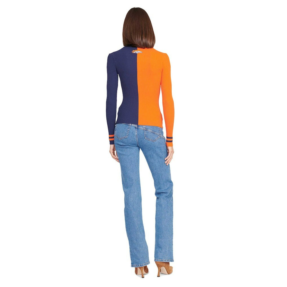 Denver Broncos STAUD Women's Cargo Sweater - Orange/Navy for sale