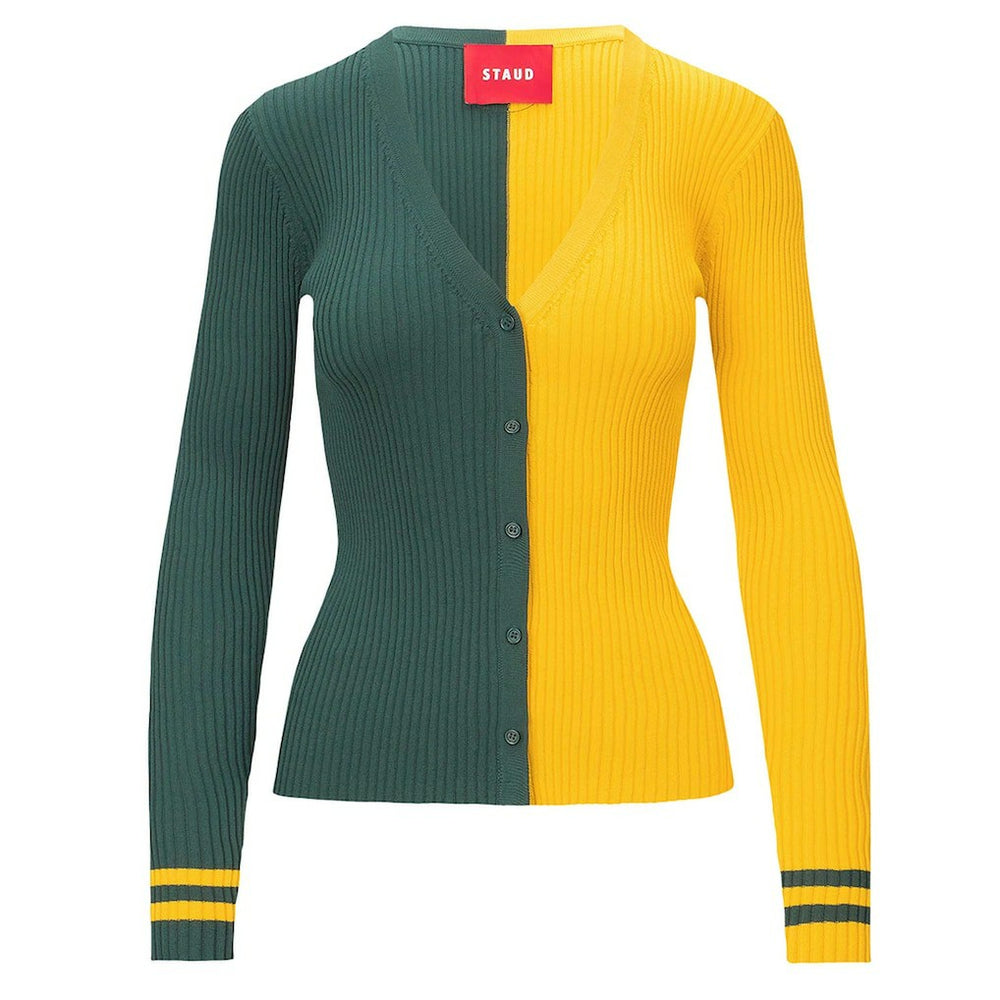 Green Bay Packers STAUD Women's Cargo Sweater - Green/Gold discount