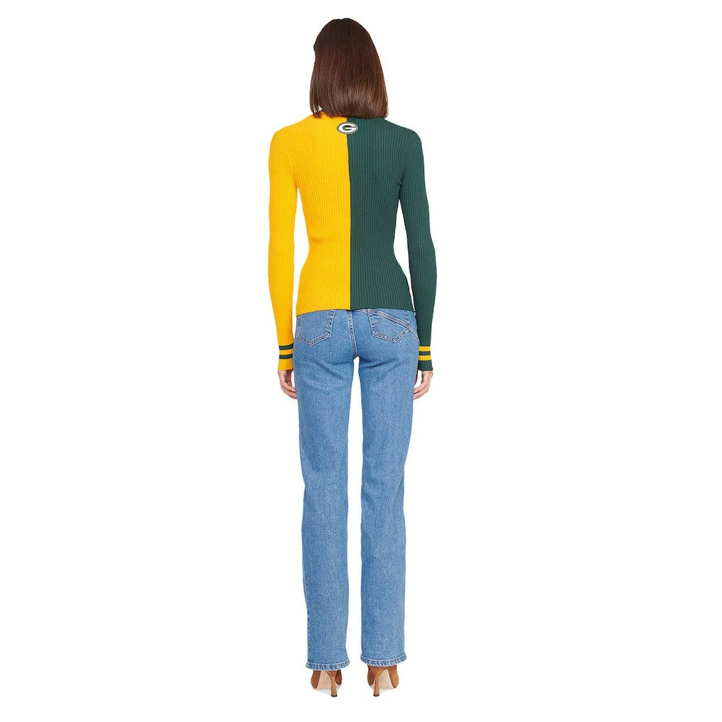 Green Bay Packers STAUD Women's Cargo Sweater - Green/Gold discount