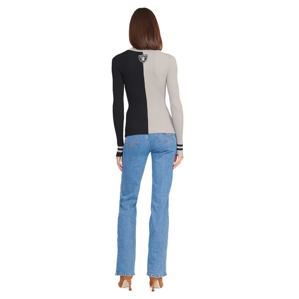 Las Vegas Raiders STAUD Women's Cargo Sweater - Silver/Black cheap