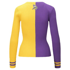 Minnesota Vikings STAUD Women's Cargo Sweater - Purple/Gold for sale