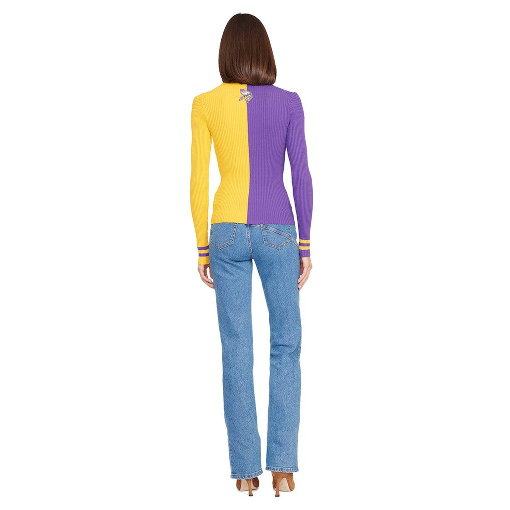 Minnesota Vikings STAUD Women's Cargo Sweater - Purple/Gold for sale