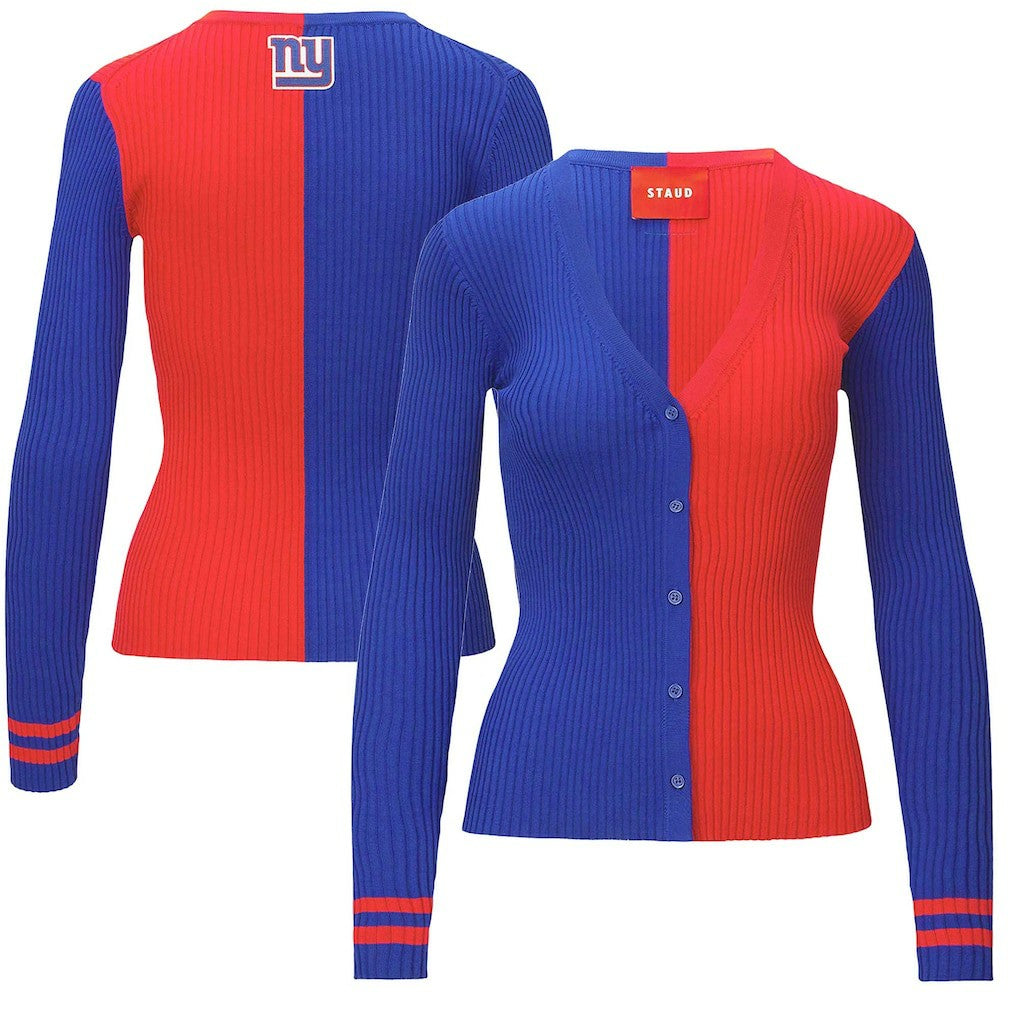 New York Giants STAUD Women's Cargo Sweater - Royal/Red for sale