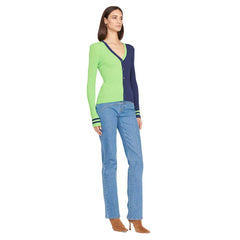 Seattle Seahawks STAUD Women's Cargo Sweater - Neon Green/Navy sale