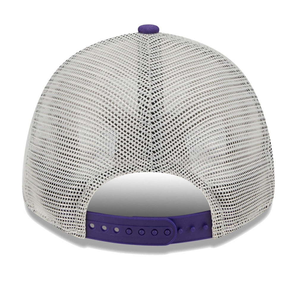Phoenix Suns Throwback Patch Trucker 9FORTY Adjustable Hat - Khaki/Purple | New Era discount