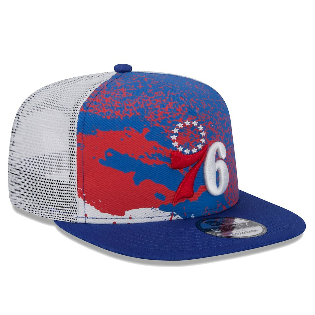 Philadelphia 76ers Court Sport Speckle 9FIFTY Snapback Hat - Royal | New Era for sale