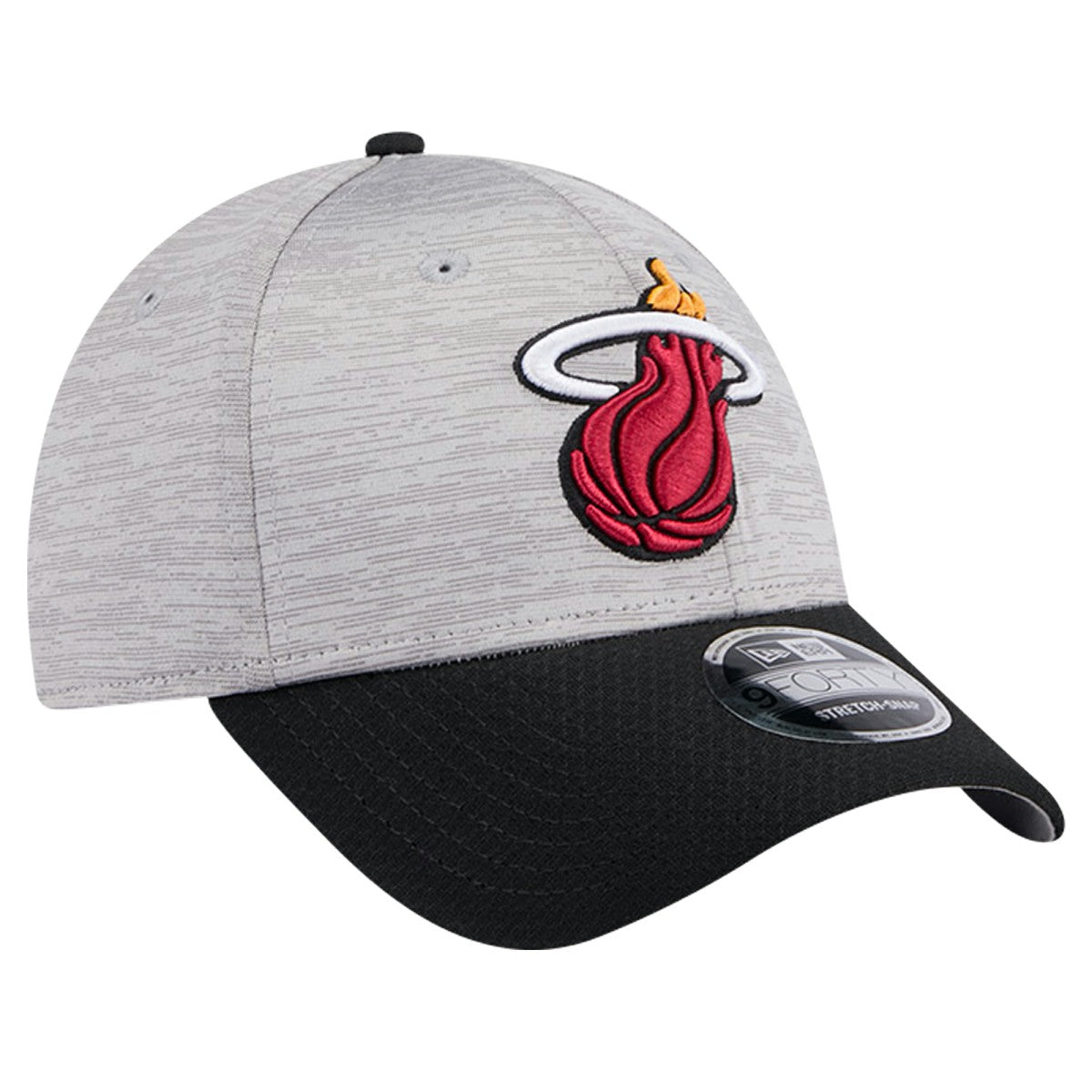 Miami Heat Active Digi-Tech Two-Tone 9FORTY Adjustable Hat - Heather Gray/Black | New Era for sale