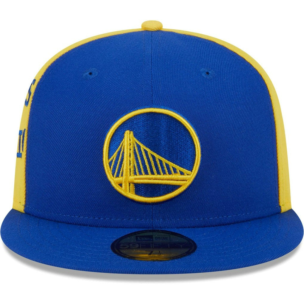 Golden State Warriors Gameday Wordmark 59FIFTY Fitted Hat sale - Royal/Gold | New Era discount