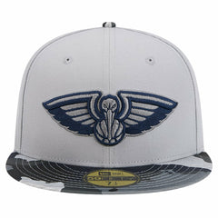 New Orleans Pelicans Active Color Camo Visor 59FIFTY Fitted Hat - Gray | New Era sale