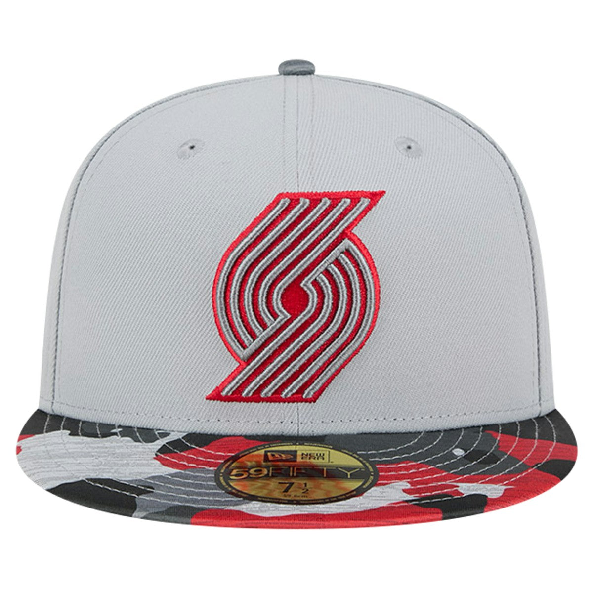 Portland Trail Blazers Active Color Camo Visor 59FIFTY Fitted Hat - Gray | New Era for sale