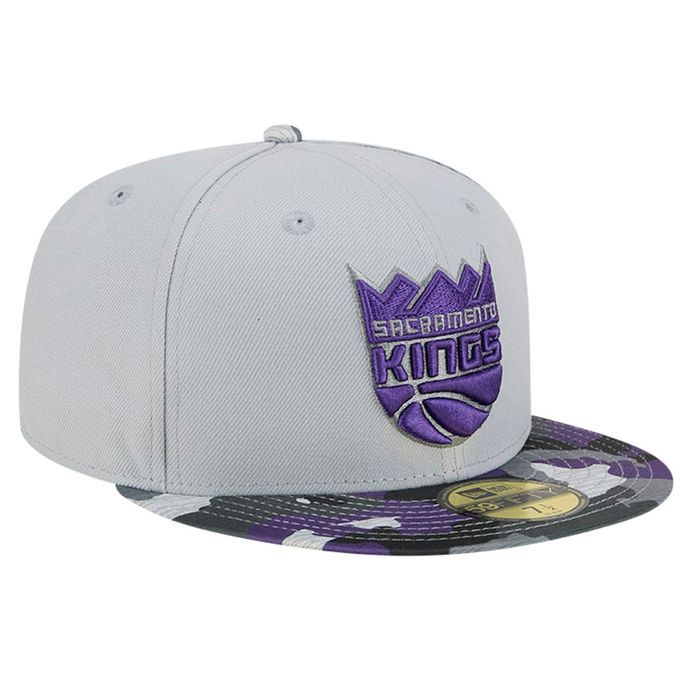 Sacramento Kings Active Color Camo Visor 59FIFTY Fitted Hat - Gray | New Era sale