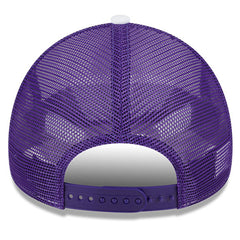 Los Angeles Lakers Court Sport Foam A-Frame 9FORTY Adjustable Trucker Hat - White/Purple | New Era online