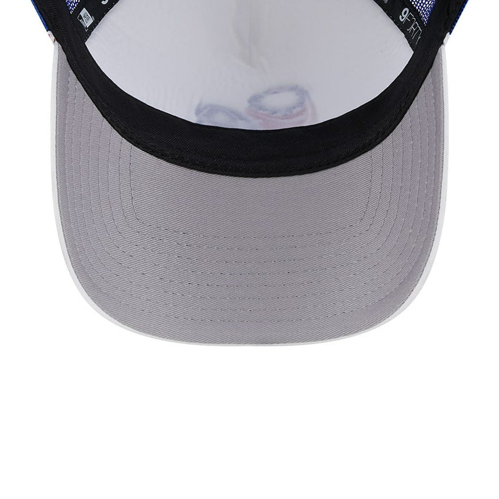 Philadelphia 76ers Court Sport Foam A-Frame 9FORTY Adjustable Trucker Hat - White/Royal | New Era discount