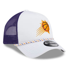 Phoenix Suns Court Sport Foam A-Frame 9FORTY Adjustable Trucker Hat - White/Purple | New Era on sale