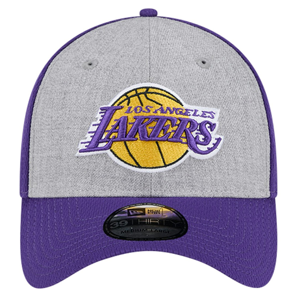 Los Angeles Lakers Two-Tone 39THIRTY Flex Hat - Heather Gray/Purple | New Era for sale