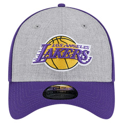 Los Angeles Lakers Two-Tone 39THIRTY Flex Hat - Heather Gray/Purple | New Era for sale