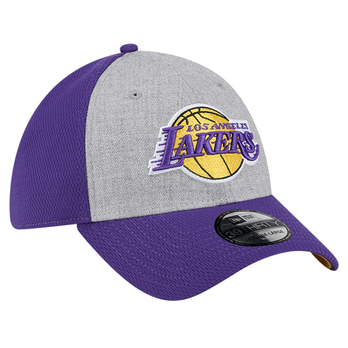 Los Angeles Lakers Two-Tone 39THIRTY Flex Hat - Heather Gray/Purple | New Era for sale