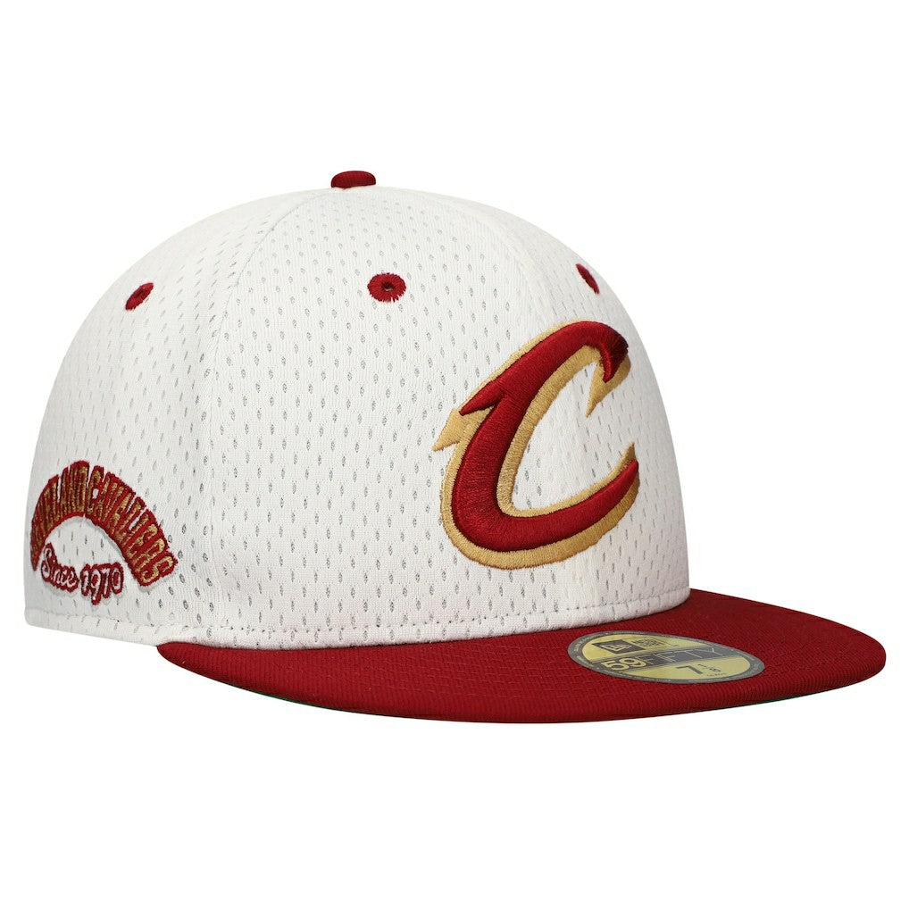 Cleveland Cavaliers Throwback 2Tone 59FIFTY Fitted Hat sale - White/Wine | New Era online