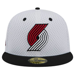 Portland Trail Blazers Throwback 2Tone 59FIFTY Fitted Hat - White/Black | New Era outlet