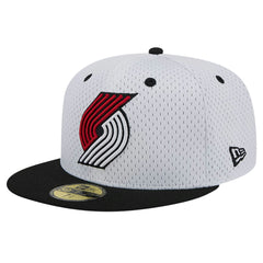 Portland Trail Blazers Throwback 2Tone 59FIFTY Fitted Hat - White/Black | New Era outlet