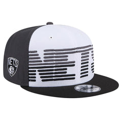 Brooklyn Nets Throwback Gradient Tech Font 9FIFTY Snapback Hat - White/Black | New Era discount