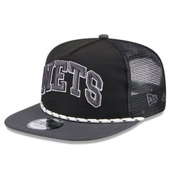 Brooklyn Nets Throwback Team Arch Golfer Snapback Hat - Black/Charcoal | New Era shop