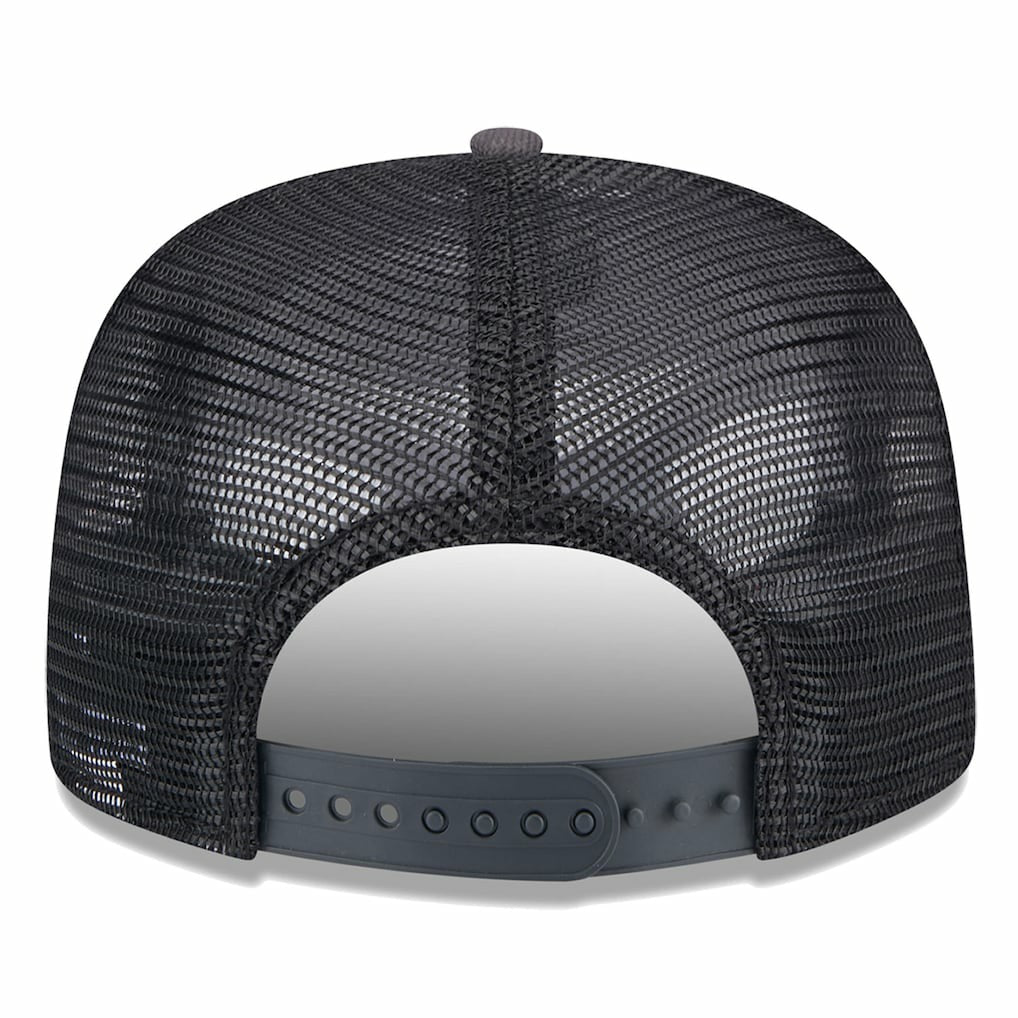 Brooklyn Nets Throwback Team Arch Golfer Snapback Hat - Black/Charcoal | New Era shop