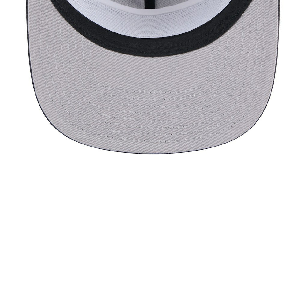 Brooklyn Nets Throwback Team Arch Golfer Snapback Hat - Black/Charcoal | New Era shop