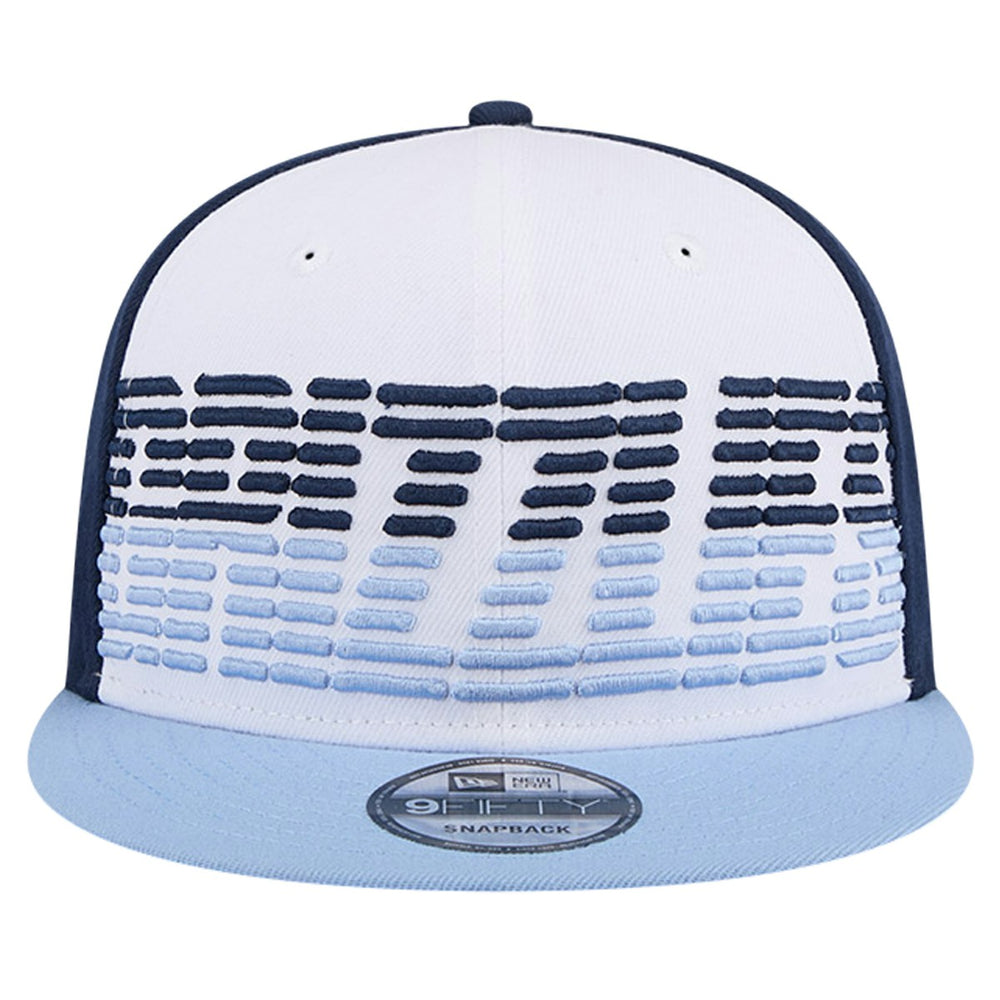 Memphis Grizzlies Throwback Gradient Tech Font 9FIFTY Snapback Hat - White/Light Blue | New Era on sale