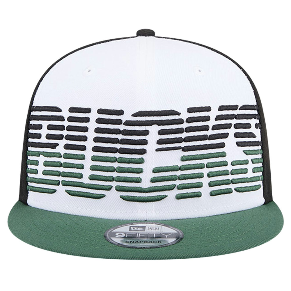 Milwaukee Bucks Throwback Gradient Tech Font 9FIFTY Snapback Hat - White/Hunter Green | New Era cheap