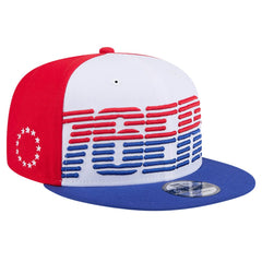 Philadelphia 76ers Throwback Gradient Tech Font 9FIFTY Snapback Hat - White/Royal | New Era cheap