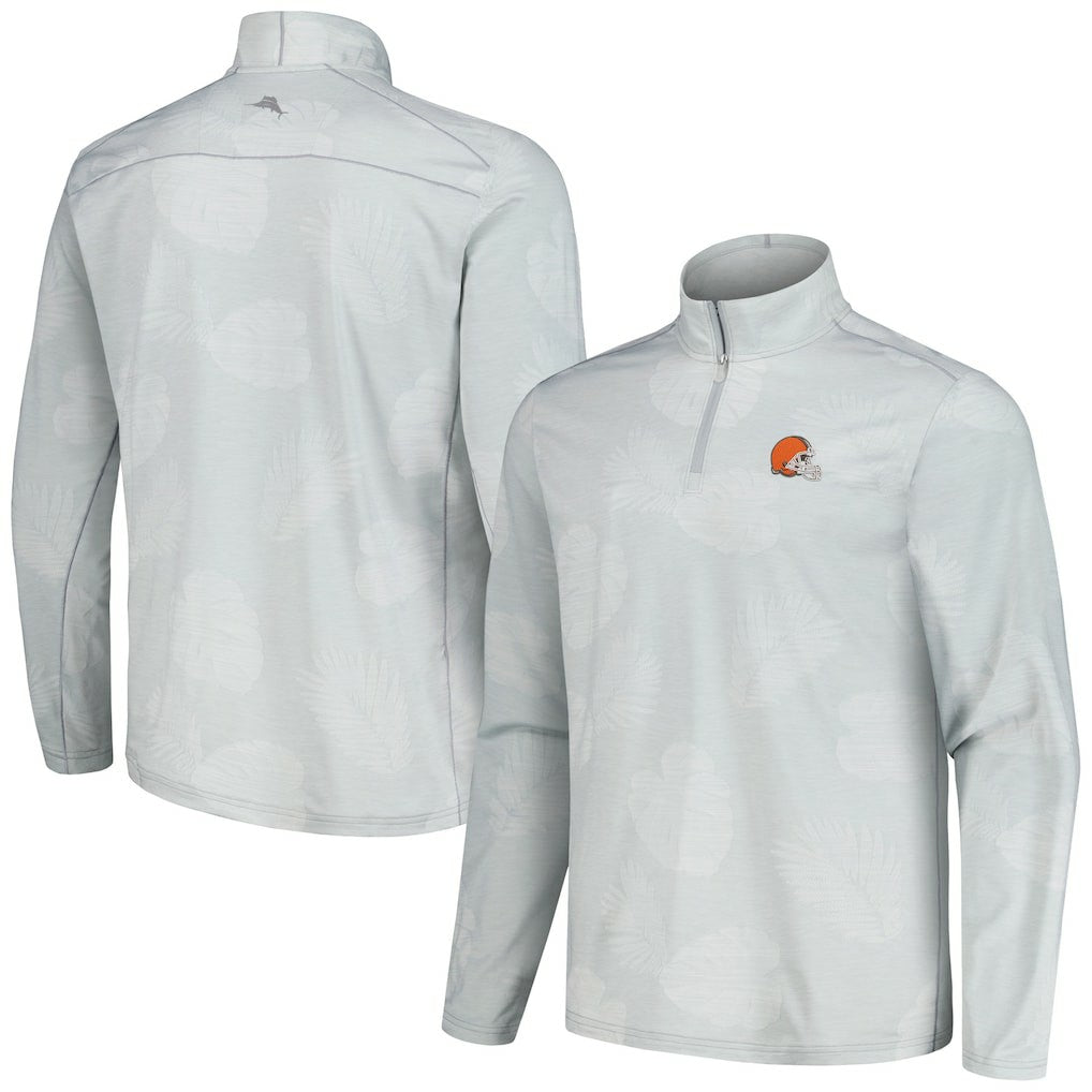Cleveland Browns Delray Frond IslandZone Half-Zip Sweatshirt - Gray discount