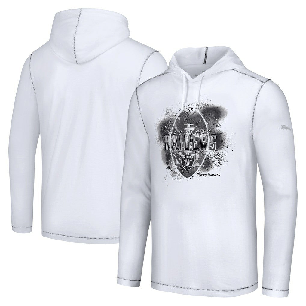Las Vegas Raiders Graffiti Touchdown Pullover Hoodie - White discount