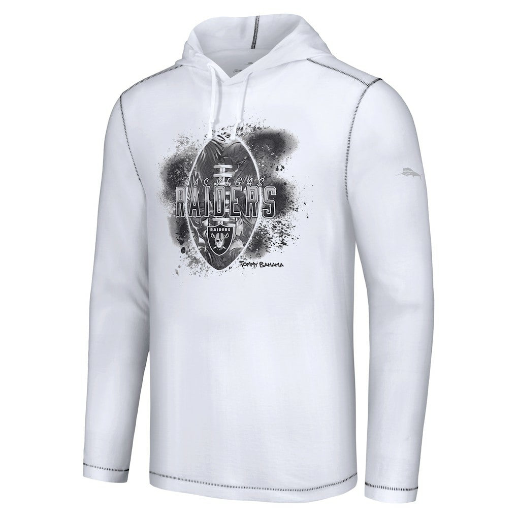 Las Vegas Raiders Graffiti Touchdown Pullover Hoodie - White discount