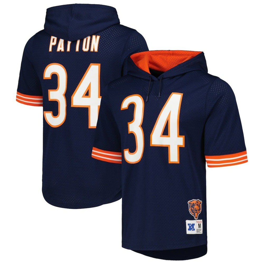 Walter Payton Chicago Bears Retired Player Name & Number Mesh Hoodie T-Shirt - Navy on sale