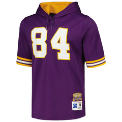 Randy Moss Minnesota Vikings Retired Player Name & Number Mesh Hoodie T-Shirt - Purple for sale