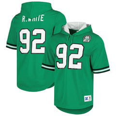 Reggie White Philadelphia Eagles Retired Player Name & Number Mesh Hoodie T-Shirt - Kelly Green sale