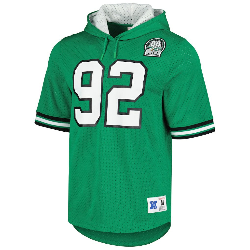 Reggie White Philadelphia Eagles Retired Player Name & Number Mesh Hoodie T-Shirt - Kelly Green sale