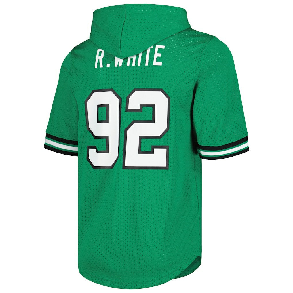 Reggie White Philadelphia Eagles Retired Player Name & Number Mesh Hoodie T-Shirt - Kelly Green sale