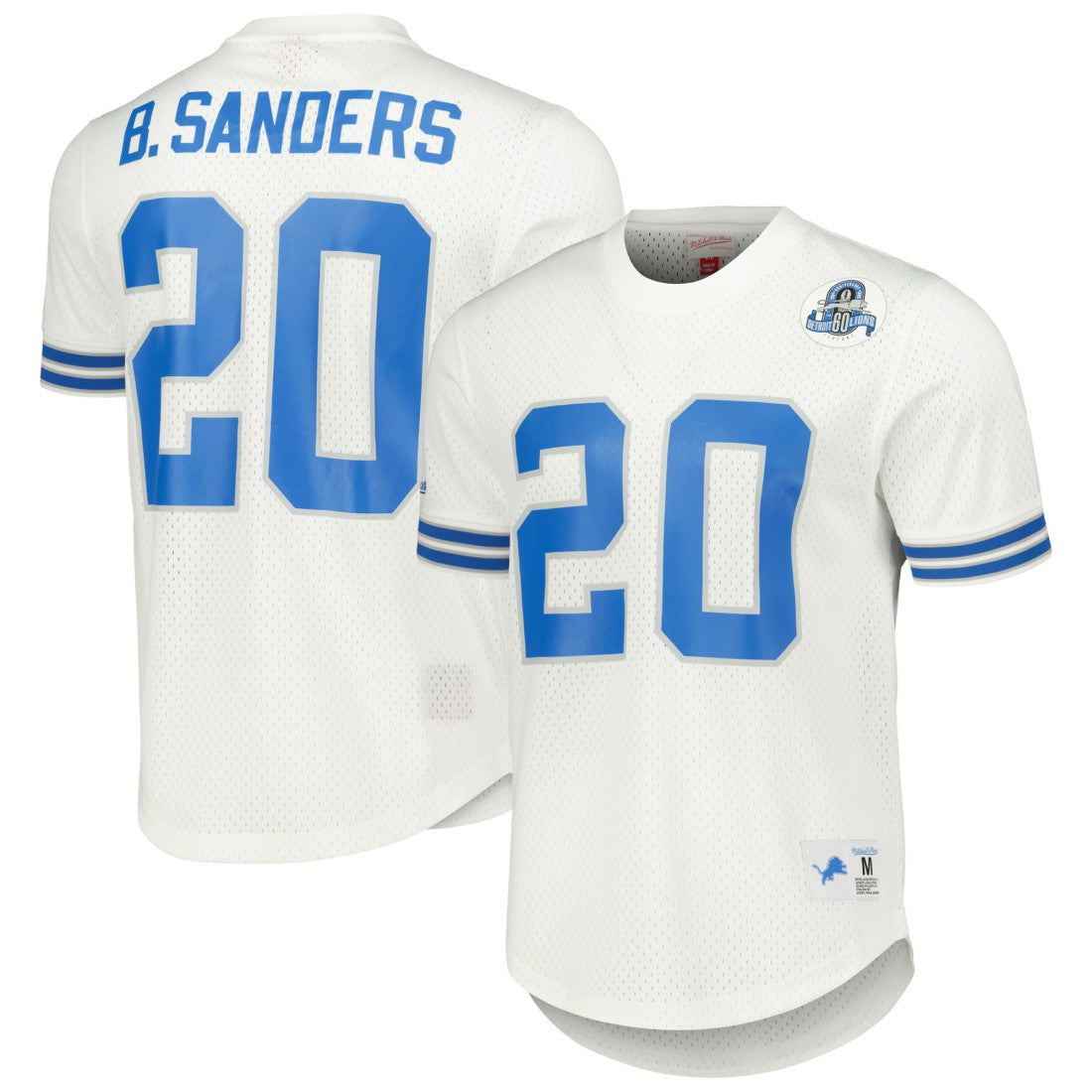Barry Sanders Detroit Lions Retired Player Name & Number Mesh Top - White sale