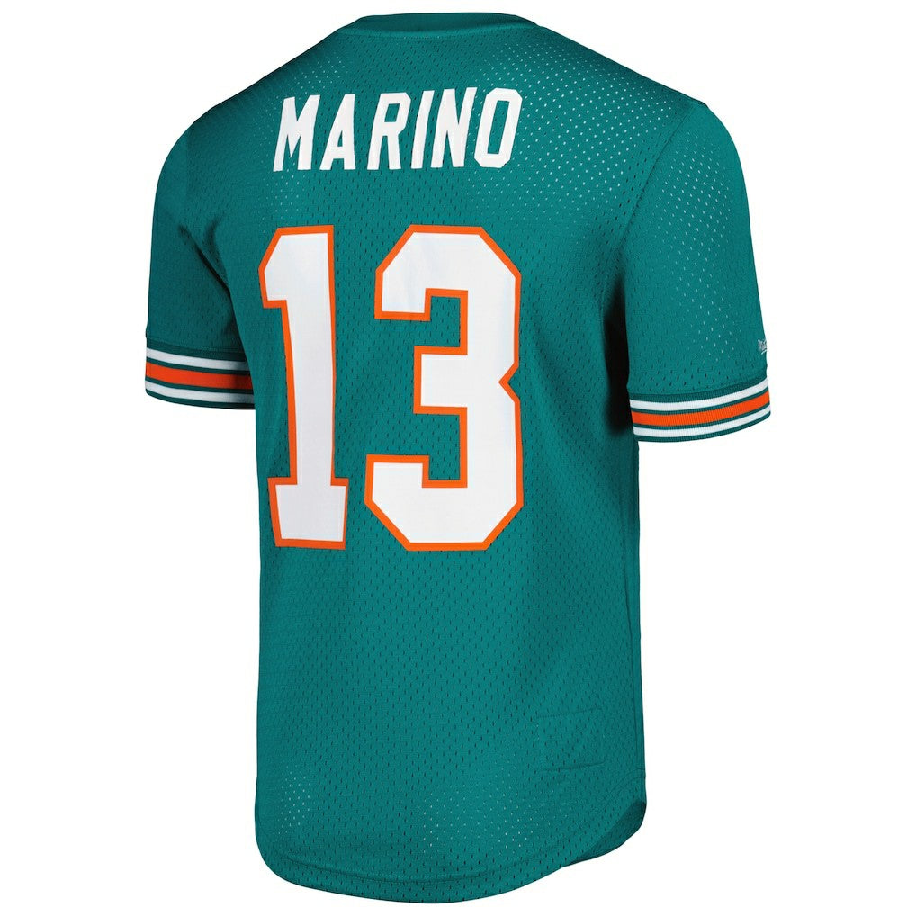 Dan Marino Miami Dolphins Retired Player Name & Number Mesh Top - Aqua discount
