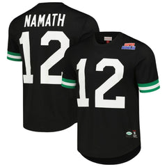 Joe Namath New York Jets Retired Player Name & Number Mesh Top - Black for sale