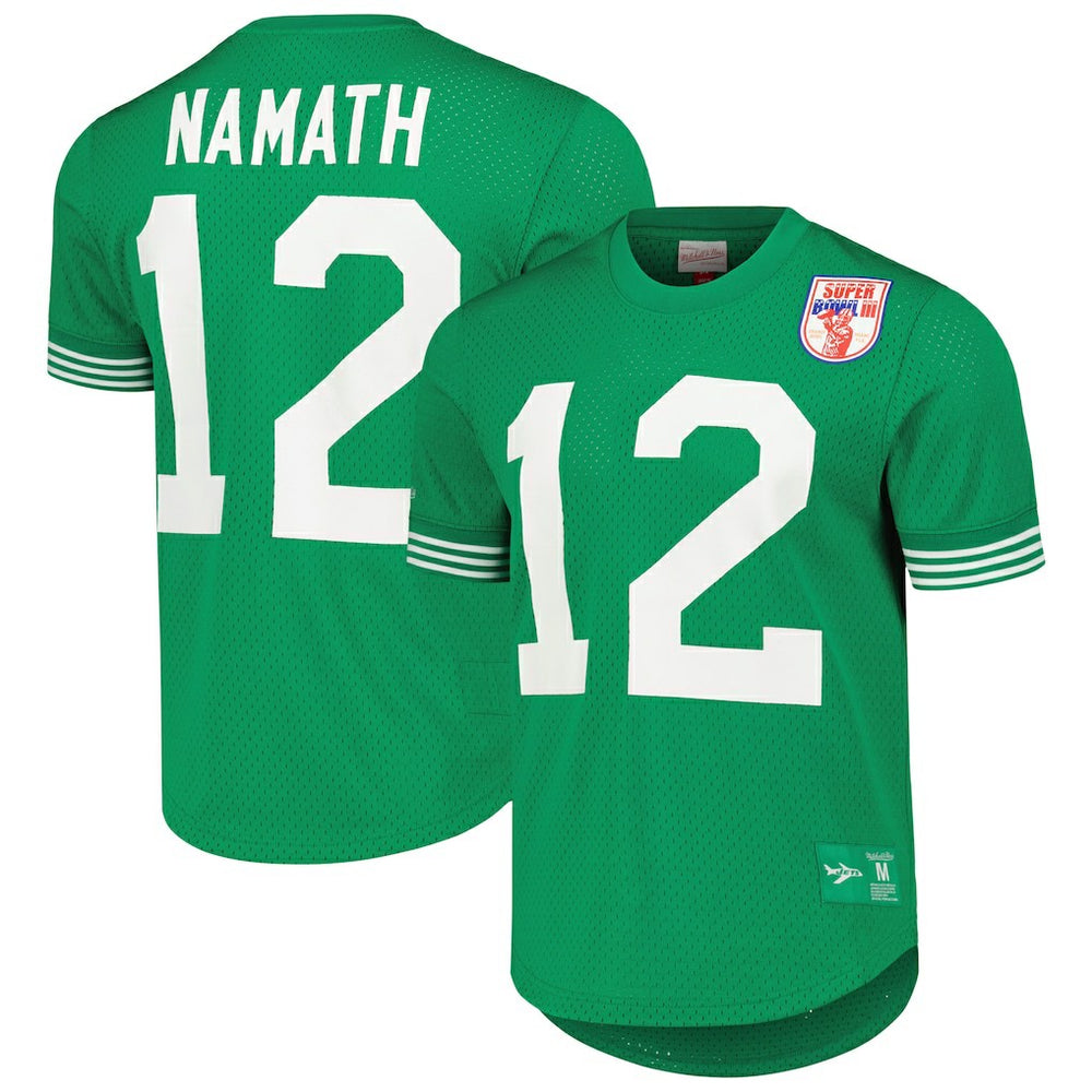 Joe Namath New York Jets Retired Player Name & Number Mesh Top - Kelly Green discount