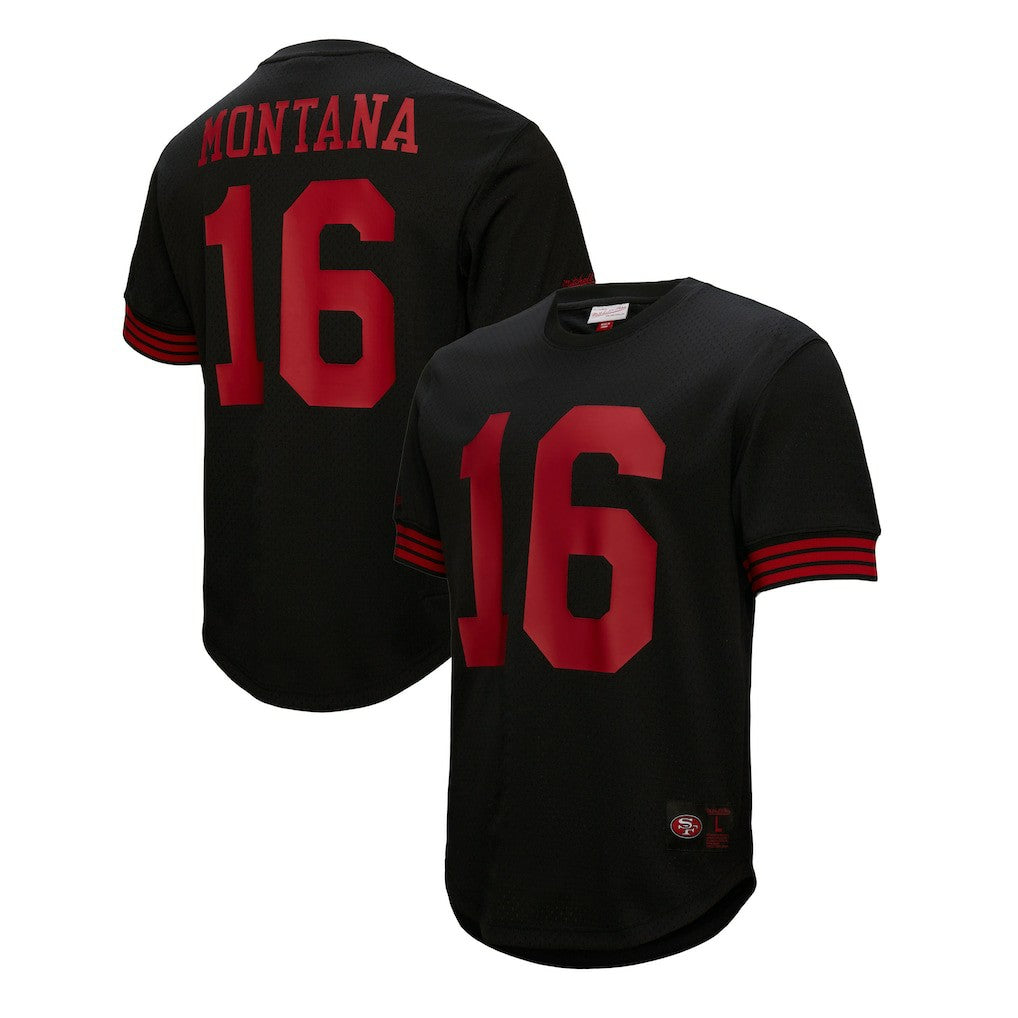 Joe Montana San Francisco 49ers Retired Player Name & Number Mesh Top - Black outlet