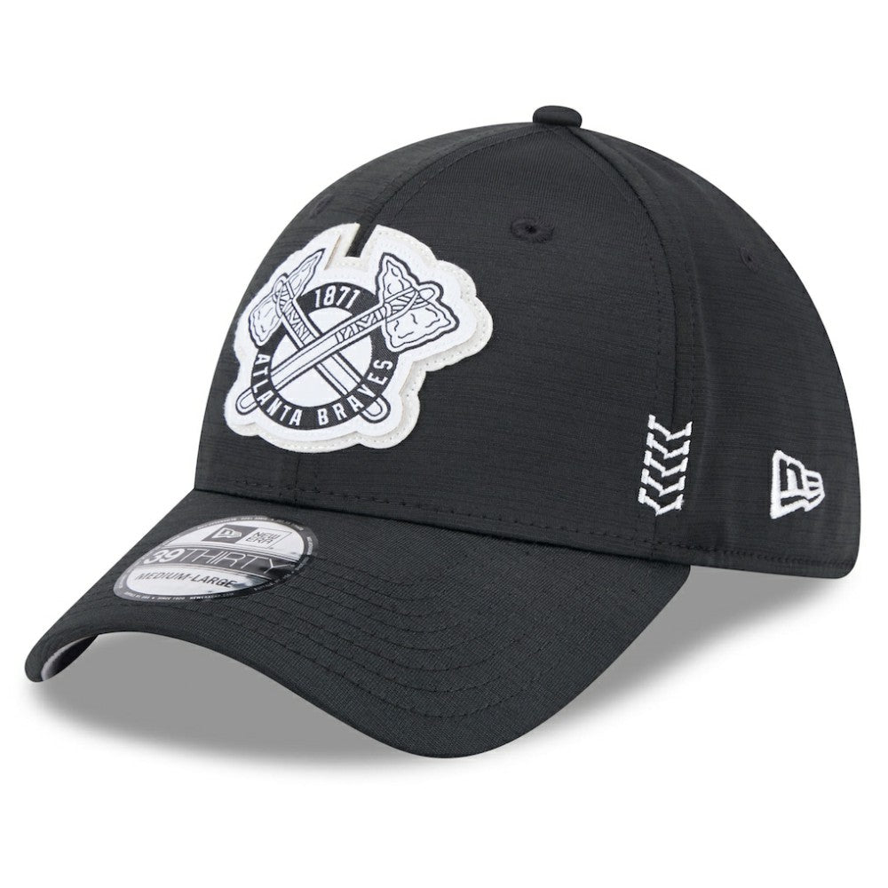 Atlanta Braves 2024 Clubhouse 39THIRTY Flex Hat - Black | New Era