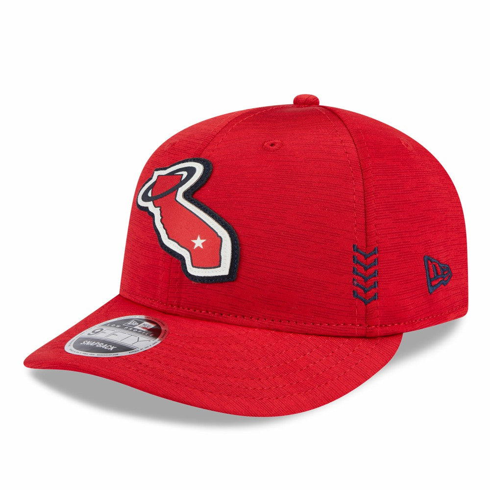 Los Angeles Angels 2024 Clubhouse Low Profile 9FIFTY Snapback Hat - Red | New Era