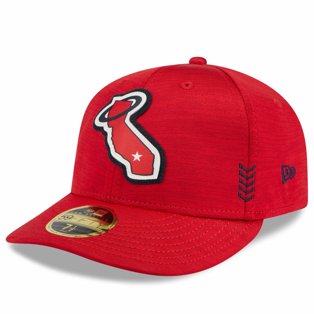 Los Angeles Angels 2024 Clubhouse Low Profile 59FIFTY Fitted Hat - Red | New Era