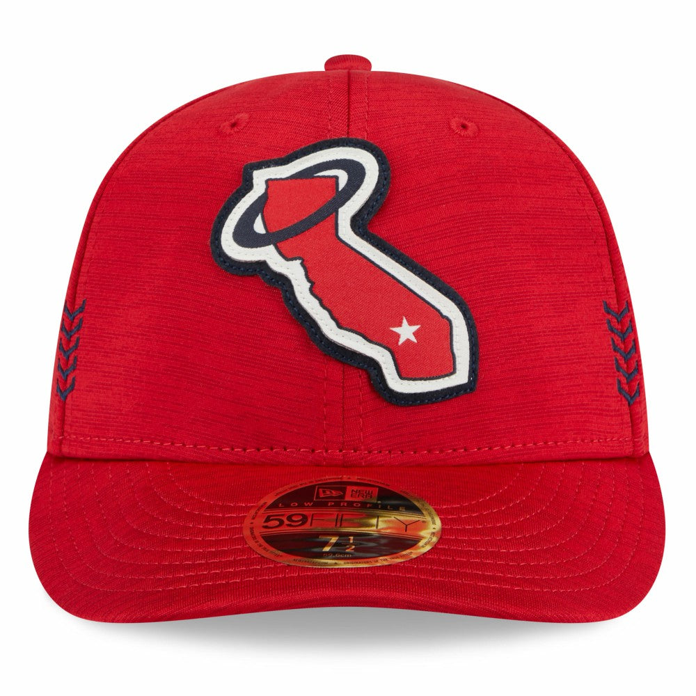 Los Angeles Angels 2024 Clubhouse Low Profile 59FIFTY Fitted Hat - Red | New Era